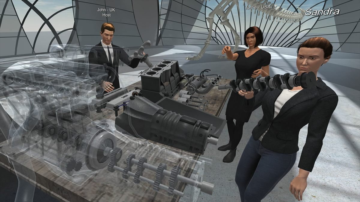 Virtual meeting with 3D motor prototypes